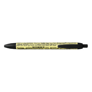 Preta Caneta de Deafenition no amarelo