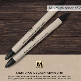 Preta Caneta de Escrevendo do Business Monogramas