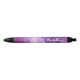Preta Caneta de espiral de tinta roxa personalizada
