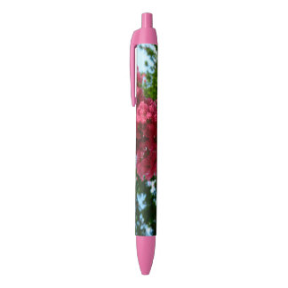 Preta Caneta de Flor do Coração Rosa