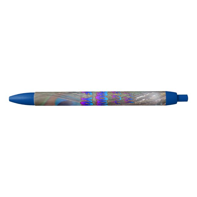 Preta Caneta de Graduação de Penas de Peacock Ortoadas (Frente)