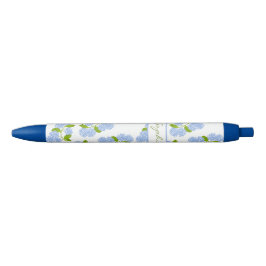 Preta Caneta de Hydrangea Azul Personalizada