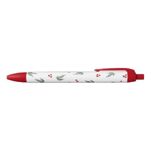 Preta Caneta de Natal Evergreen e Berries