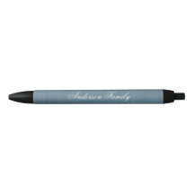 Caneta de Negócios Monograma Azul Moderno