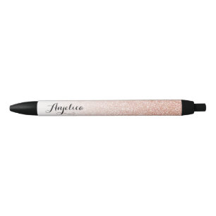 Preta Caneta de Nome Personalizado do Ombre de Glitter G