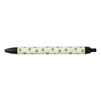 Preta Caneta de padrão de abelhas