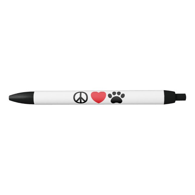 Preta Caneta de Pata de Amor pela Paz (Frente)