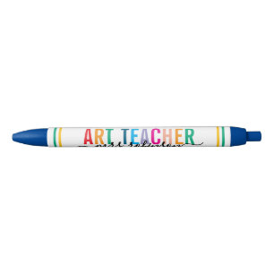 Preta Caneta de Professora de Arte Colorida com Nome Per