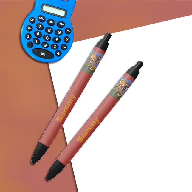 Preta Caneta de raposas de Woodland com nome (Criador carregado)