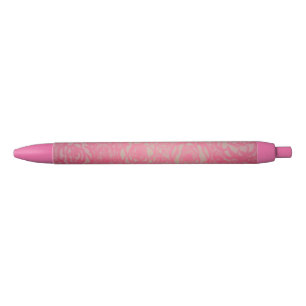 Preta Caneta de Rosas rosa quente