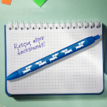 Caneta de tinta azul Dachshund para amantes Dachsh