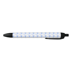 Preta Caneta de tinta azul e branca