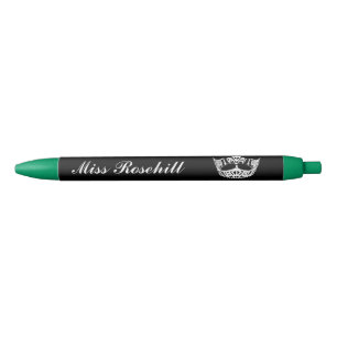Preta Caneta de Tinta Coroa de Pageant Personalizada