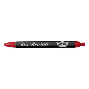 Preta Caneta de Tinta Coroa de Pageant Personalizada