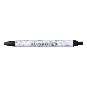 Preta Caneta de Tinta Digital Splatter Name - Vários Ros