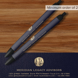 Preta Caneta de Tinta do Logotipo em Escala de Justiça L