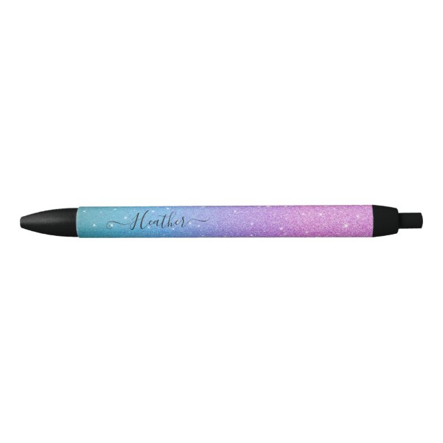 Preta Caneta de Tinta Negra Azul Roxo (Frente)