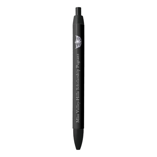 Preta Caneta de Tinta Personalizada no estilo Miss Améri (Frente Vertical)