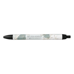 Preta Caneta de Tinta Personalizada Verde da Elegant Min