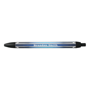 Preta Caneta de Tinta Texturizada de Metal Azul