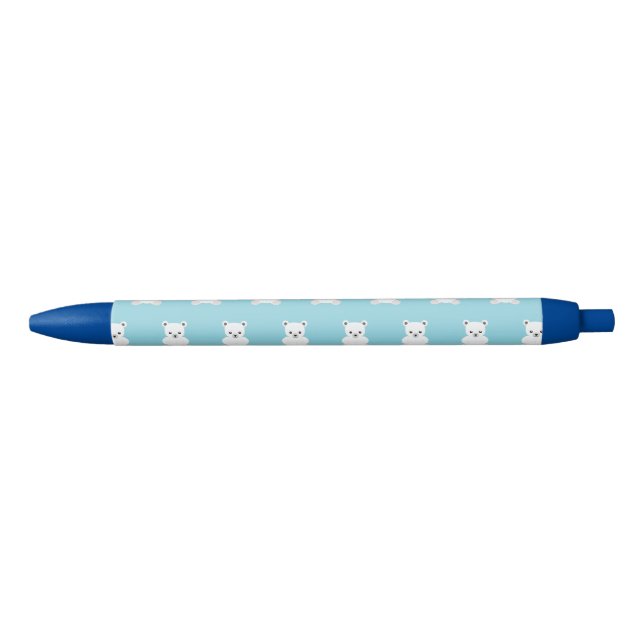 Preta Caneta de Urso Polar Branco (Frente)