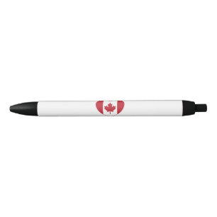 Preta Caneta do coração da bandeira de Canadá