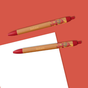 Preta Caneta do Urso de outono com Nome