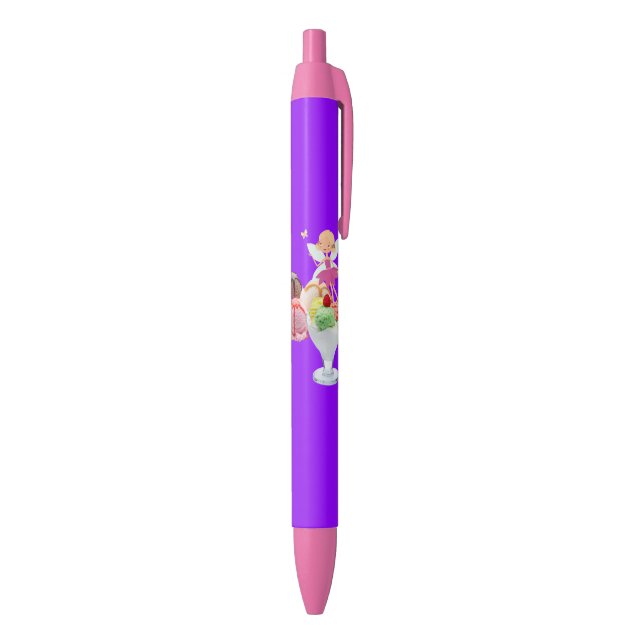 Preta Caneta e Caneta escolar Roxo Sorvete de fada (parte de inferior (Vertical))
