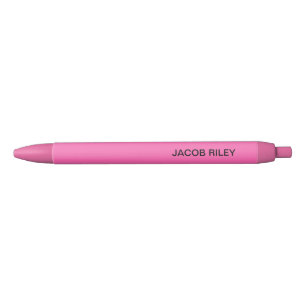 Preta Caneta Escolar Rosa Quente Personalizada
