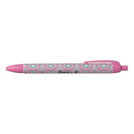 Preta Caneta Esferográfica Personalizada Nome Rosa