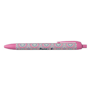 Preta Caneta Esferográfica Personalizada Nome Rosa