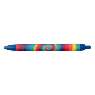 Preta Caneta espiral retro da tintura do laço