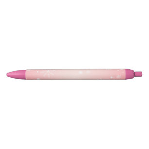 Preta Caneta Floco de Neve de Inverno Rosa
