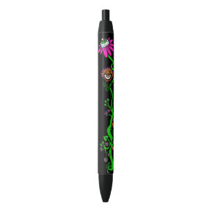 Preta Caneta Floral Alien Princesa Espacial (Preta)