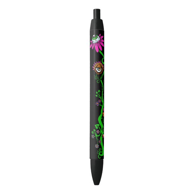 Preta Caneta Floral Alien Princesa Espacial (Preta) (Frente Vertical)