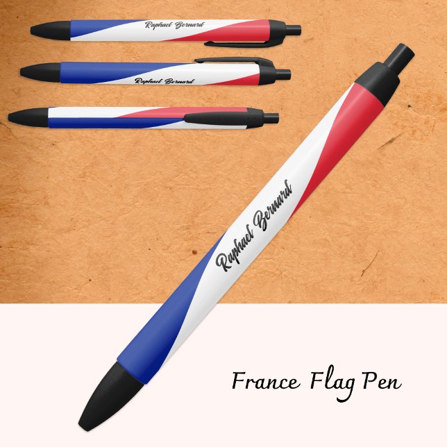 Preta Caneta Francesa Personalizada, Bandeira Francesa,  (Criador carregado)