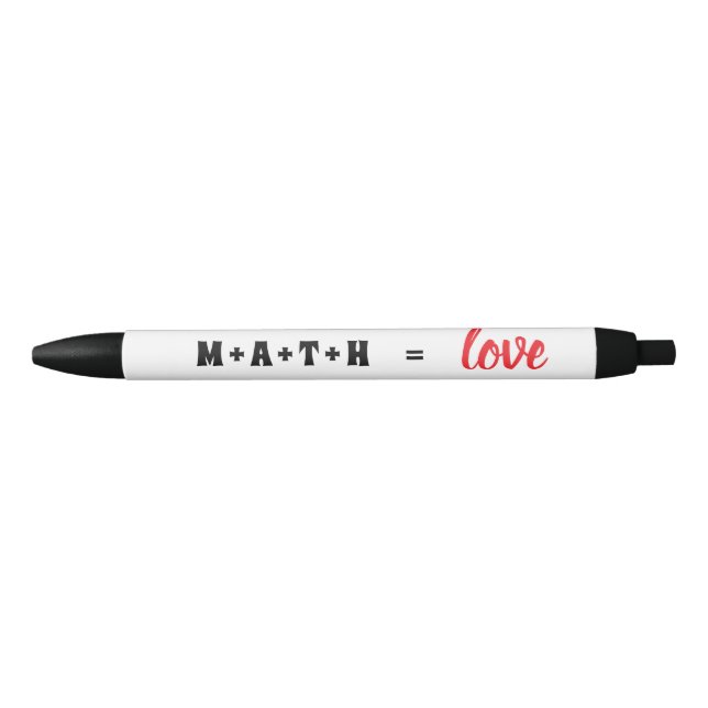 Preta Caneta Geeky Amor pela Matemática (Frente)