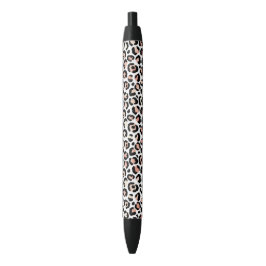Preta Caneta impressa branca-leopardo-rosa-cla