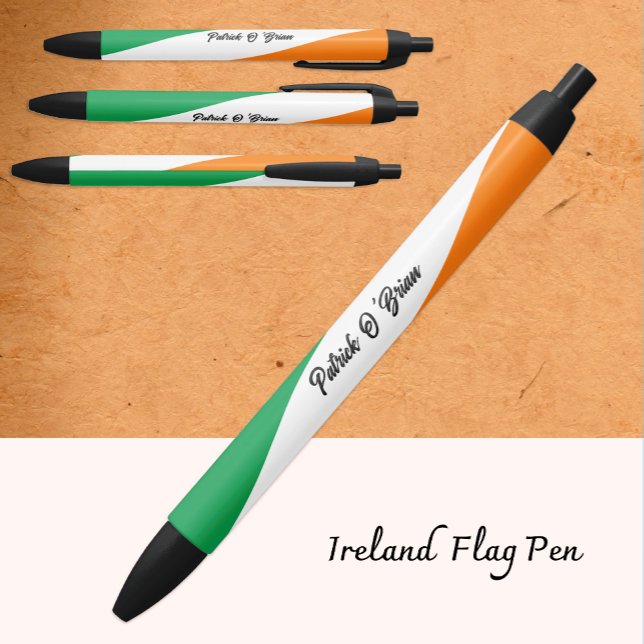 Preta Caneta Irlandesa Personalizada, Bandeira Irlandesa (Criador carregado)