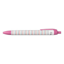 Preta Caneta Listrada Personalizada