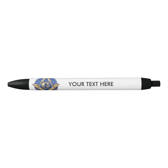PRETA CANETA MAÇÓNICA DA TINTA CUSTOMIZÁVEL (Frente)