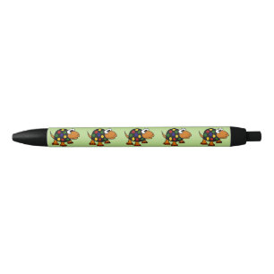 Preta Caneta manchada engraçada da tinta da tartaruga