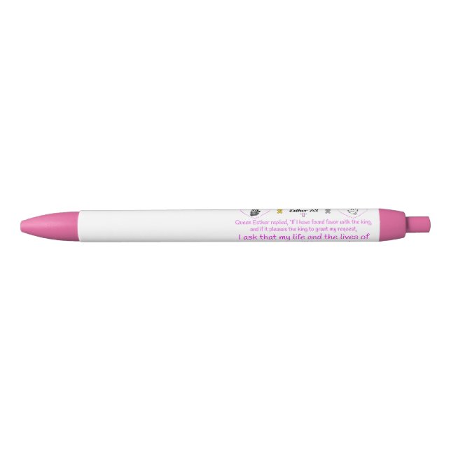 Preta Caneta Milagrosa de Esther - rosa (Frente)