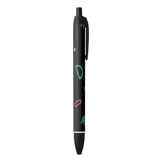 Preta Caneta Pastel Minimalista com Doodle (parte de inferior (Vertical))