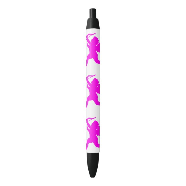 Preta Caneta Personalizada Anjo Rosa (Frente Vertical)