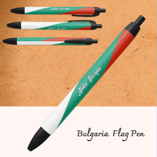 Preta Caneta Personalizada Bandeira da Bulgária, Bulgári