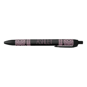 Preta Caneta Personalizada Boho-Chic Étnica 3