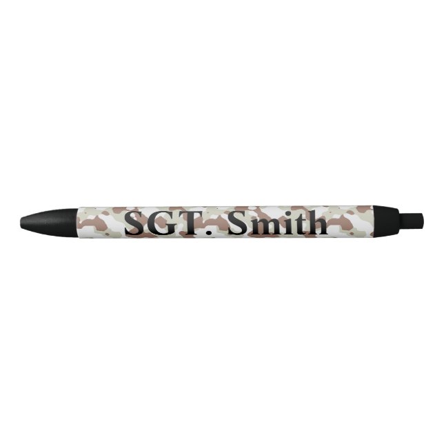 Preta Caneta personalizada Camo (Frente)