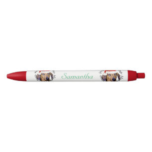 Preta Caneta personalizada cão do Dachshund do Natal