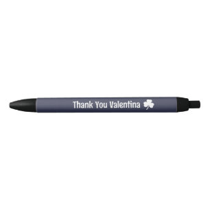 Preta Caneta Personalizada com Cor e Ícone de Texto